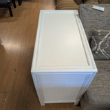 David Francis Bermuda 4 Drawer White Rattan Frame Chest