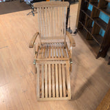 Teak Steamer 2 Piece Folding Lounge Chair