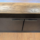 Arhaus Whitman Entertainment Center w/Sliding Doors and Live Edge Top