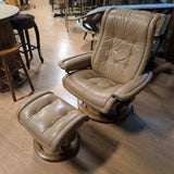 Ekornes Stressless Tan Chair & Ottoman