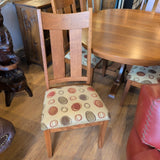 FN Woodworking Round/Oval Amish Dining Table w/6 Chairs & Leaf