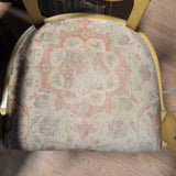 Gold/Yellow Arm Chair w/Floral Fabric