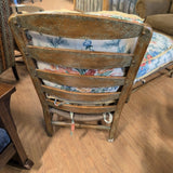 FRENCH PROVINCIAL LOUIS XV STYLE CHAIR & OTTOMAN
