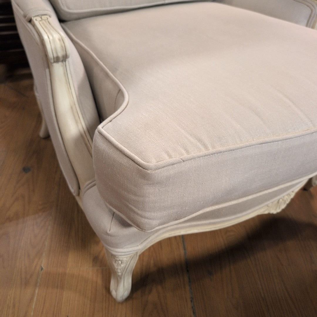 CHAIR & OTTOMAN FRENCH STYLE