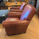 Lee Industries Red Leather Chair ~ **PAIR**
