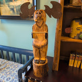 Chainsaw Carved Moose TP Holder