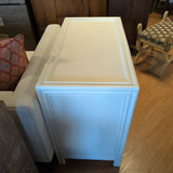 David Francis Bermuda 4 Drawer White Rattan Frame Chest