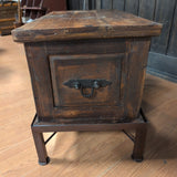 Carved Trunk on Metal Stand