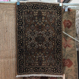 Rug - Handmade wool rug brown/black @ 2' x 3'