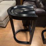 Noir Saddle Bar Height Barstool