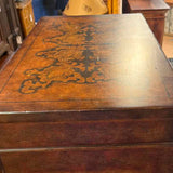 Vanguard 3 Drawer Side Table w/Floral Accents