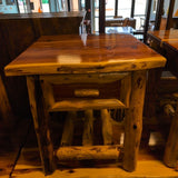 Designer Log Side Table ~ 1 Drawer