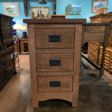 Mission 3 Drawer Deep Side Table