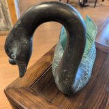 Metal/Hardware - Bronze Swan Decorative Planter