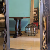 LARGE IRON SCROLLED MIRROR