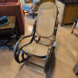 Vintage Wood Rocker ~ Cane Seat