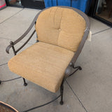 Meadowcraft Iron Patio Chair w/Tan Fabric Covering