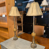 Ornate Table Lamp w/Orb **PAIR**