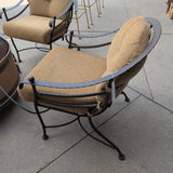 Meadowcraft Iron Patio Chair w/Tan Fabric Covering