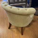 Baker Furniture Small Tufted Curved Back Chair
