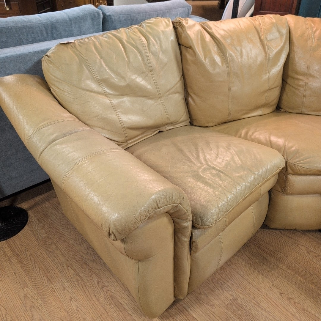La-Z-Boy Devon 4 Piece Tan Double Powered Recliner Sectional