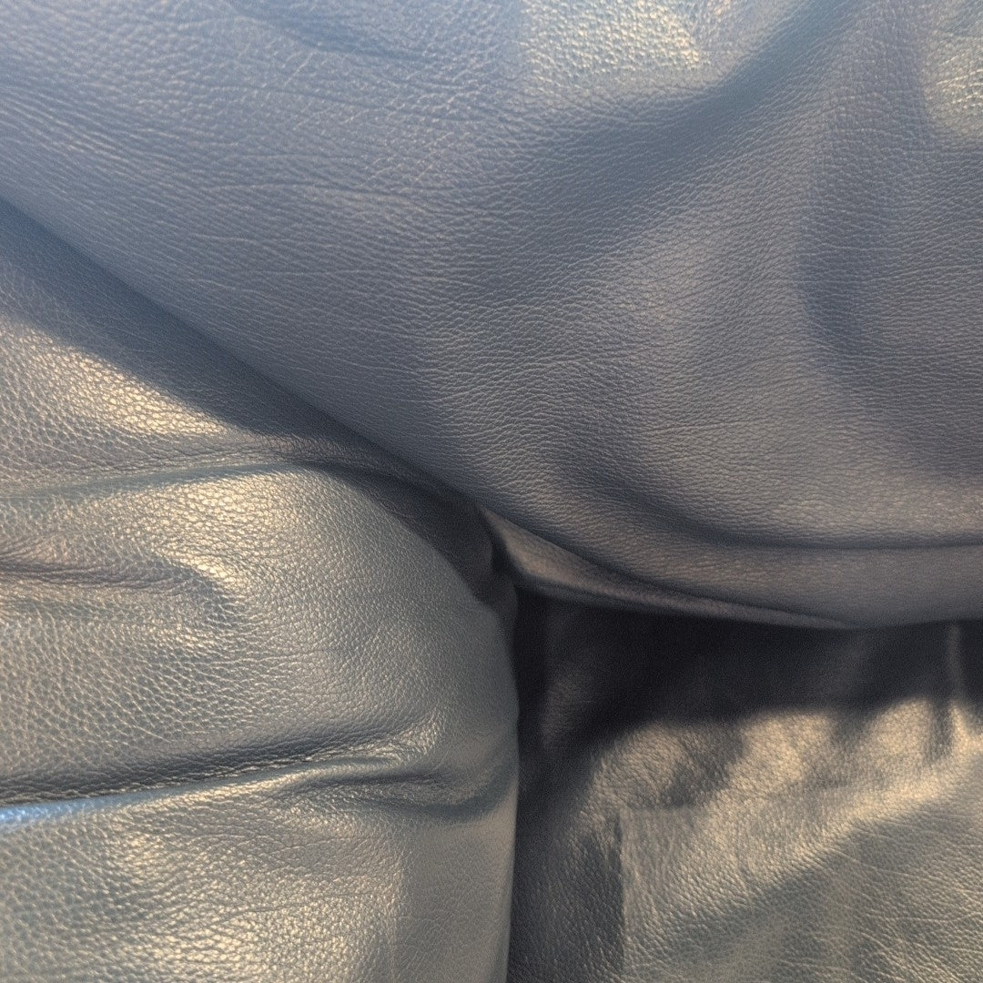Cibola Blue Leather Sofa