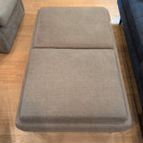 Reversible Top Taupe Ottoman w/Trays