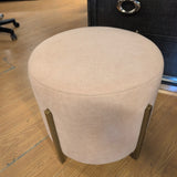 Miranda Kerr Pink Fabric Ottoman w/Gold Frame