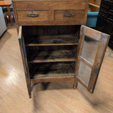 ANTIQUE CABINET WITH GLASS DOORS