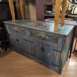 Painted 2 Drawer 4 Door Sideboard ~ Signed "Stephen J"