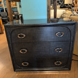 Artistica Gray Lacquer 3 Drawer Dresser w/Oval Pulls