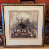 artwork old world Elk w/animals