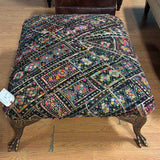 Colorful Metal Claw Foot Ottoman