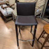 Moe's Panca Metal & Brown Leather Barstool