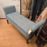 Green Fabric Storage Bench