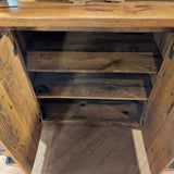Custom Made Western Wagon Wheel and Haim Cabinet