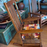 Stickley Spindle Rocking Chair w/Colorful Cushion