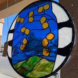 mtns aspens stained glass