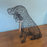 CRAZY WIRE BEAGLE SCULPTURE BY PHILLIPS COLLECTION
