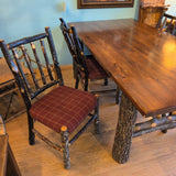 Hickory Dining Table w/4 Chairs ~ Top As Is