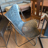 Hammered & Welded Metal Butterfly Chair ~ Antonio Bonet Reproduction ~ AS IS