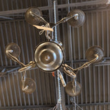 HAND WROUGHT IRON 6 ARM CHANDELIER