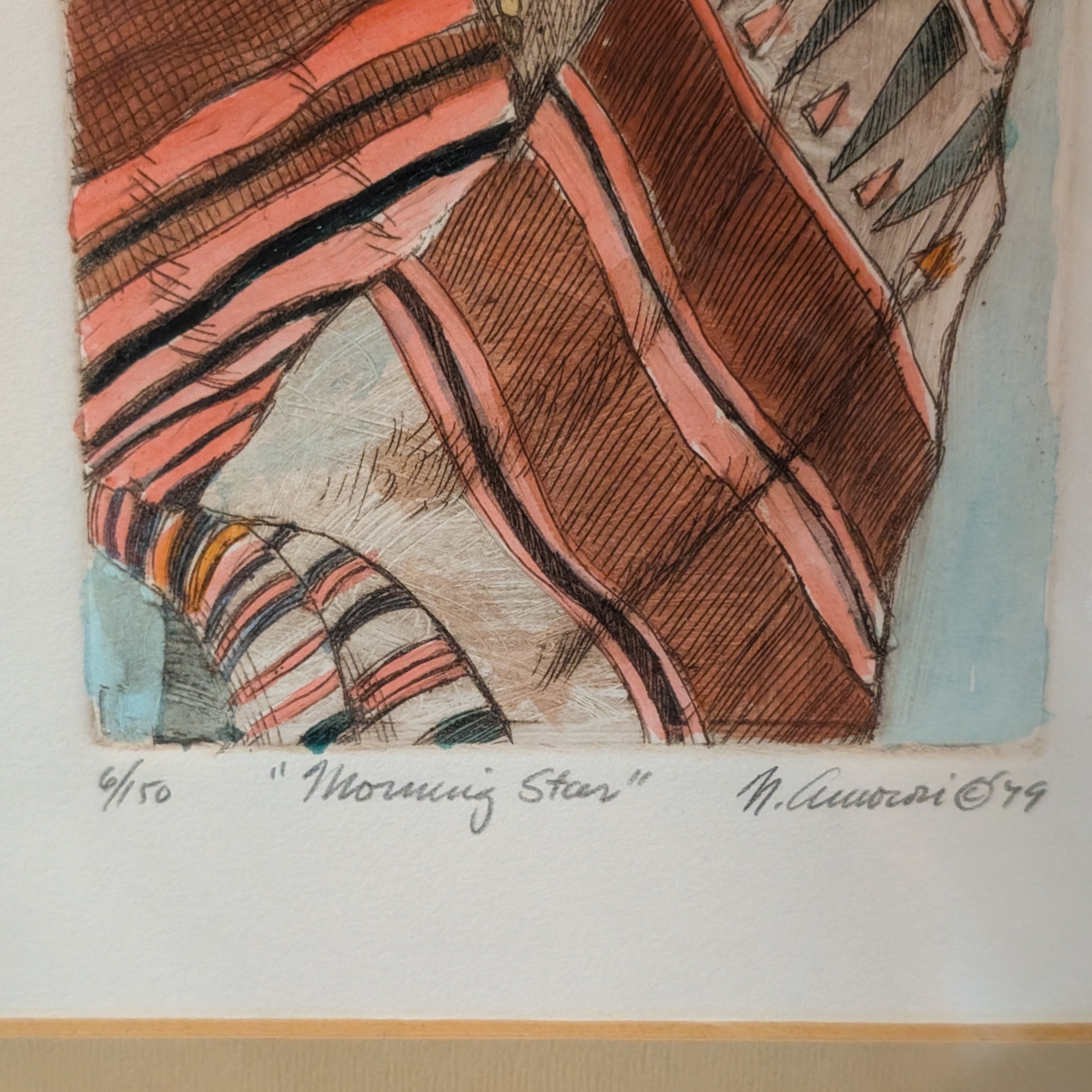 Artwork NATIVE AMERICAN ETCHING 1979