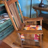 Stickley Spindle Rocking Chair w/Colorful Cushion