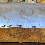 Onyx Wall Panel Running Horses