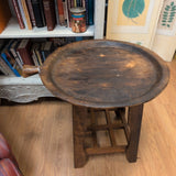ETHIOPIAN/AFRICAN VINTAGE CARVED TRAY TURNED INTO SIDE TABLE AFRICAN