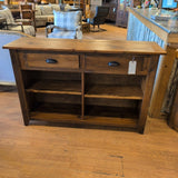 Amish 2 Drawer Buffet Table w/Shelves