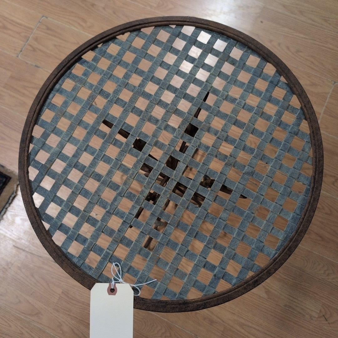 Metal Lattice Top Side Table