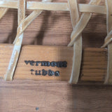 VTG BENT-WOOD W WOVEN RAWHIDE & LEATHER STRAPS PAIR