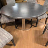 Arhaus Hammered Metal Round Dining Table w/6 Arhaus Camden Dining Chairs
